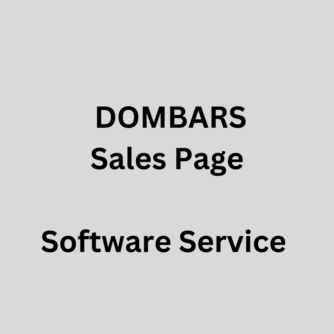 Sales Page for DOMBARS| Software Service