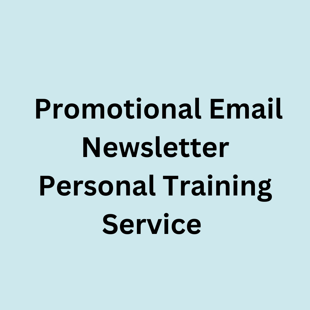 Promotional email newsletter| Personal Training Service