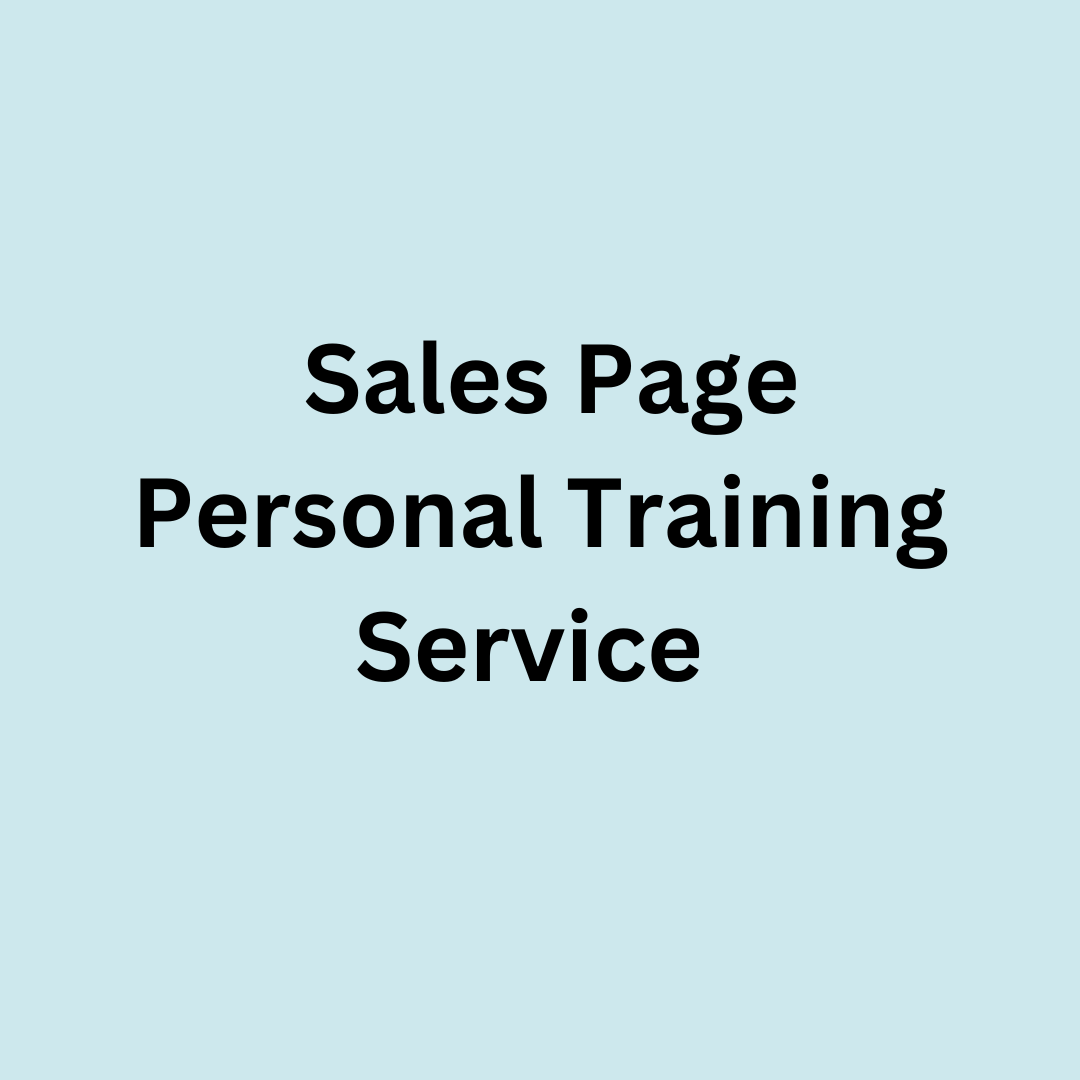 Sales Page| Personal Training Service